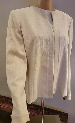 NWT Linda Allard Ellen Tracy Jacket Blazer Ivory Womens Size 16 - Image 1 of 4