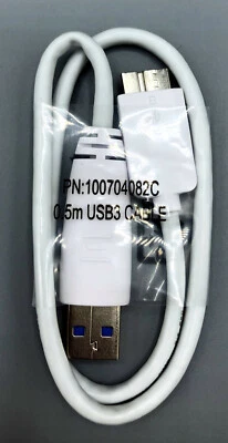 Seagate Genuine White USB 3.0 Cable/ P/N:100704082C 0.5m  - Image 1 of 3