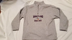 DISNEY Kids Boy Girl MICKEY MOUSE 1/4 Zip FLEECE Sweatshirt Pullover JACKET Sz M - Picture 1 of 4