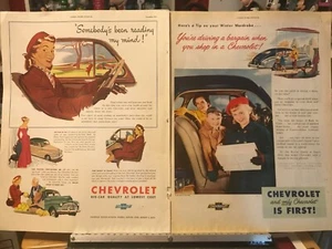 1947 & 1948 Chevrolet Oldtimer Werbung nur Chevy ist zuerst. OK Gebrauchtwagen - Bild 1 von 4