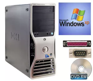Computer Dell Precision T3400 RS-232 Lpt Dvd-Rw Burner For Cad Windows XP - Picture 1 of 1
