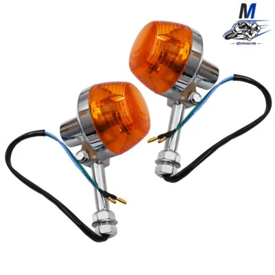 Pair Turn Signal Light 8mm 12V For Honda CT70 CT90 XL100 CB350 CM400 CB450 CB750 - Image 1 of 4