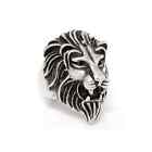 Pierścionek z głową lwa ze stali nierdzewnej symbol biżuteria - NOWY