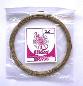Calibre de bobina de cuerda de latón 26, 0,49 mm, 0,019 pulgadas para Sitar Sarod Israj Dilruba - Imagen 1 de 3