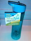 RefresH2Go Water Bottle 22 oz Aqua New