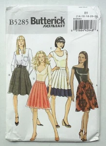 Falda Patrón Talla Grande 14-16-18-20-22-24 Patrón Butterick B5285 SIN CORTAR - Imagen 1 de 3