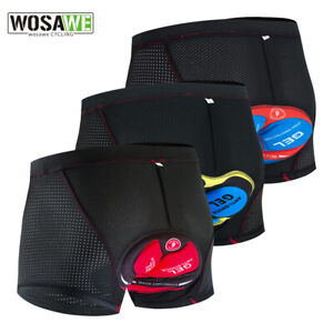 WOSAWE Cycling Underwear 5D Gel Padded Shorts MTB Bike Sports Shorts Under Pants