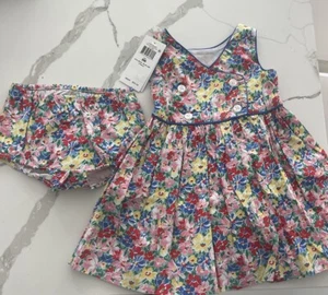 Neu mit Etikett Ralph Lauren Baby 9 Monate Blume zweiteiliges Set - Bild 1 von 4
