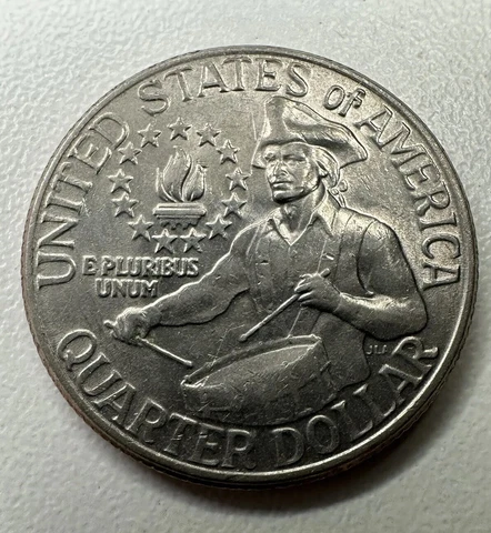 Vintage 1776-1976 Quarter Dollar D Mint Mark JLA Good Condition Rare Cover