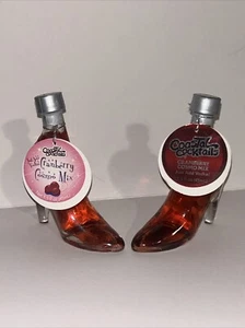 2 Coastal Cocktails Stiletto High Heel Shoe Ladies Glass Bottles Liquor Decanter - Picture 1 of 13