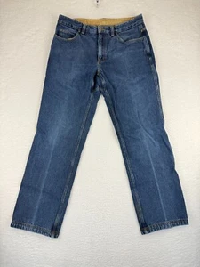 Duluth Trading Co Jeans Men's 35 X 32 Blue Denim 100% Cotton Mid-Rise Straight - Picture 1 of 11