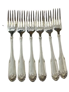 6 Forchette Antipasto Argento Magnus Aase Bergen Nuove Norvia Vintage 6" - Foto 1 di 8