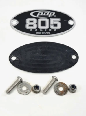 PDP 805 Series Drum Badge with Gasket and Mounting Screws - Image 1 of 4