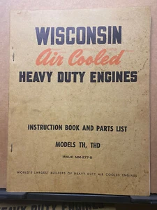 Vintage Wisconsion Motor Bedienungsanleitung Teileliste Besitzer Modelle TH THD - Bild 1 von 5