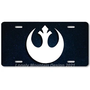 Star Wars Rebel Inspired Art on Stars FLAT Aluminum Novelty License Tag Plate - Picture 1 of 3