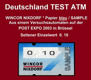 Bund ATM Test Papier blau / Wincor Nixdorf / 0.10 / Specimen sample - Picture 1 of 2