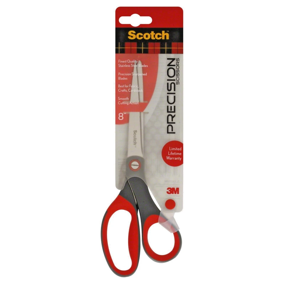 苏格兰精密剪刀8英寸不锈钢刀片办公室学校家庭工艺品艺术 — 第 1/1 张图片