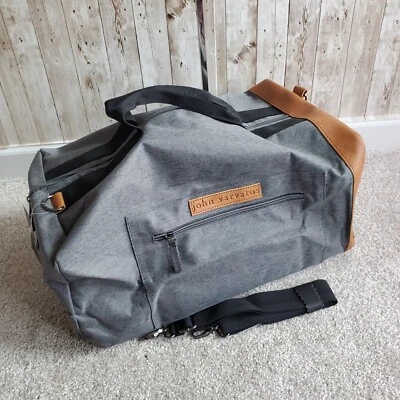 John Varvatos Backpack Duffle Gym Travel Weekender Bag Carry On - Image 1 of 4