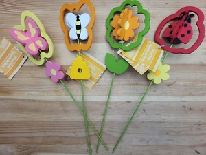 NWT Lot of 8, 3D Wood Picks, 11.5” Tall x 3” Wide FREE SHIPPING - Picture 1 of 2