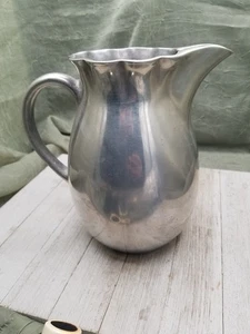 Vintage Wilton Mount silberfarben Zinn Wasserkrug schwer dick Pennsylvania hergestellt - Bild 1 von 6