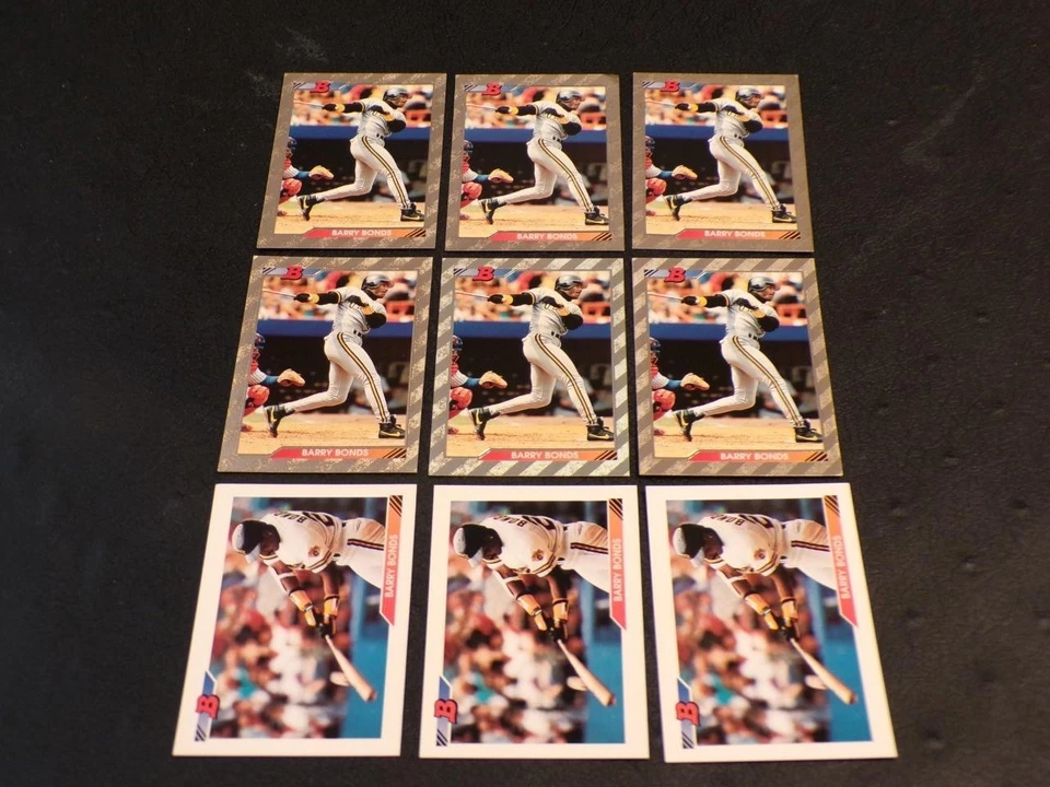 1992 Bowman-Foil ¡Lote de 9 tarjetas Barry Bonds! ¡PIRATAS! Foto 1 de 1