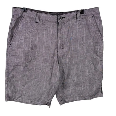 Pantalones Cortos para Caminar Informales Todos los Días O'Neill Para Hombre Talla 36 Gris Cuadros Ventana Panel Foto 1 de 4