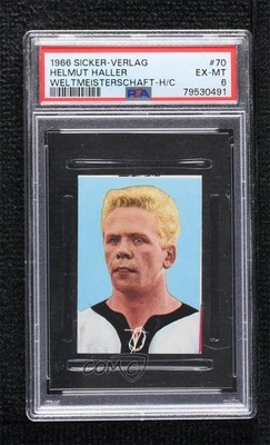 1966 Editorial Sicker Campeonato del Mundo Helmut Haller #70 PSA 6 Foto 1 de 2