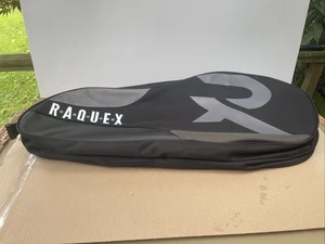 RAQUEX Tennis Bag - Racket Bag for Tennis, Badminton & Squash Racquets. Black - Picture 1 of 7