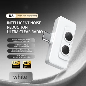 AI Cancelación de Ruido Transparente HiFI Plug&Play USB-C Micrófono Micrófono para Teléfono en Vivo - Imagen 1 de 11