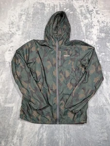 Chaqueta cortavientos Patagonia Houdini para hombre mediana verde camuflada con capucha ligera - Imagen 1 de 8