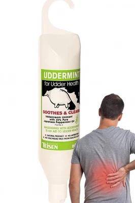 TEISEN Uddermint 600ml Limimint Cream - Peppermint Muscle Rub For Back, Joint And Udder