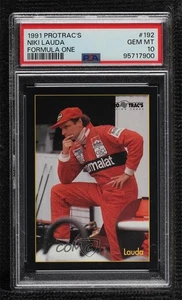 1991 Pro Trac's Formula One Niki Lauda #192 PSA 10 GEM MT Rookie RC HOF - Picture 1 of 3
