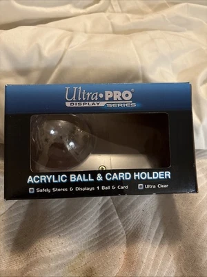Ultra Pro Display Series Genuine Dark Wood Base Ball and Card Holder New - Image 1 of 2
