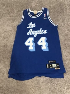 1960-61 Jerry West #44 Lakers Mens Mitchell & Ness Blue Swingman Jersey Sz Med - Picture 1 of 2