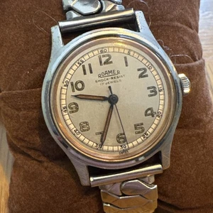 Vintage Roamer 17 Jewels Ww2 Military Men’s Watch Brevete Swiss Made - Picture 1 of 5