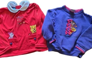 Vintage 90s Disney Winnie the Pooh 100 Acres Sweaters Lot Size 4T/5T - Picture 1 of 12