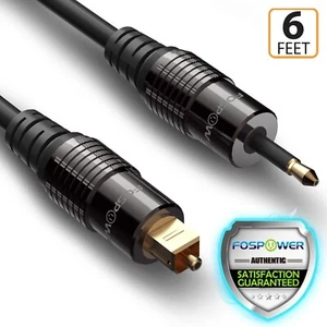FosPower cavo cavo maschio ottico placcato oro 6 piedi - nero - Foto 1 di 5