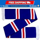 Royal Blue, Red, and White Retro Bar Scarf