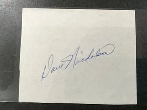 1960-62 Dave Nicholson Baltimore Orioles Autograph on 3x5 Paper E9412 - Picture 1 of 2