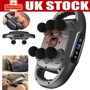 6 Head Muscle Massager Gun Neck Shoulder Waist Fascia Massage Body Relax Therapy - Picture 1 of 13