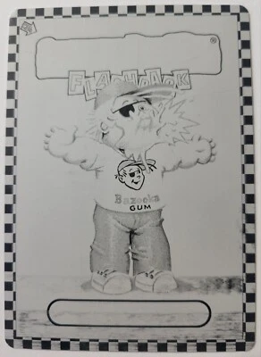 Garbage Pail Kids Flashback 2010 Black Printing Plate JOE BLOW 17a OS3 1985 GPK! - Image 1 of 4