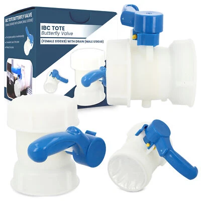 IBC Kugelhahn Regenwassertank Klappenhahn S100x8 IG/AG Auslaufhahn Absperrhahn - Bild 1 von 4