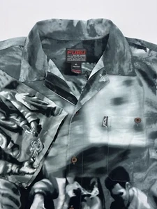 VTG FUBU Shirt Mens XL Gray Dice Game Craps All Over Print AOP Y2K Baggy Street - Picture 1 of 11