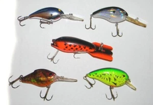 5 - Deep Crankaits - New - No Box- Arbogast, Strike King, Manns, Normans, Ikes - Picture 1 of 1