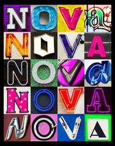 NOVA Name Poster featuring photos of actual sign letters - Picture 1 of 1