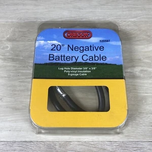 20" BATTERY CABLE ASSEMBLY 6 GAUGE Negative Black - 3/8 Terminal - Oregon 520597 - Picture 1 of 2