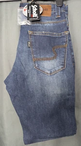 Schott - TRD1913.3 - Mens - Stretch - Slim Fit - Blue Jeans - W28L" L34.3" BNWT - Picture 1 of 12