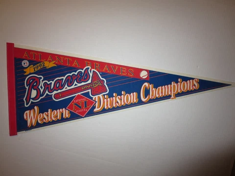 Atlanta Braves 1992 MLB NL Division Champion Pennant Vintage Cover