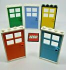 LEGO DOORS in FRAMES 1x4x6 with 4 Panes and Stud Handle - Choose Colours 60623