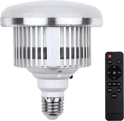 85W Photography LED Light Bulb, Bi-color Dimmable E27 3000-6500K Remote Control - Image 1 of 4